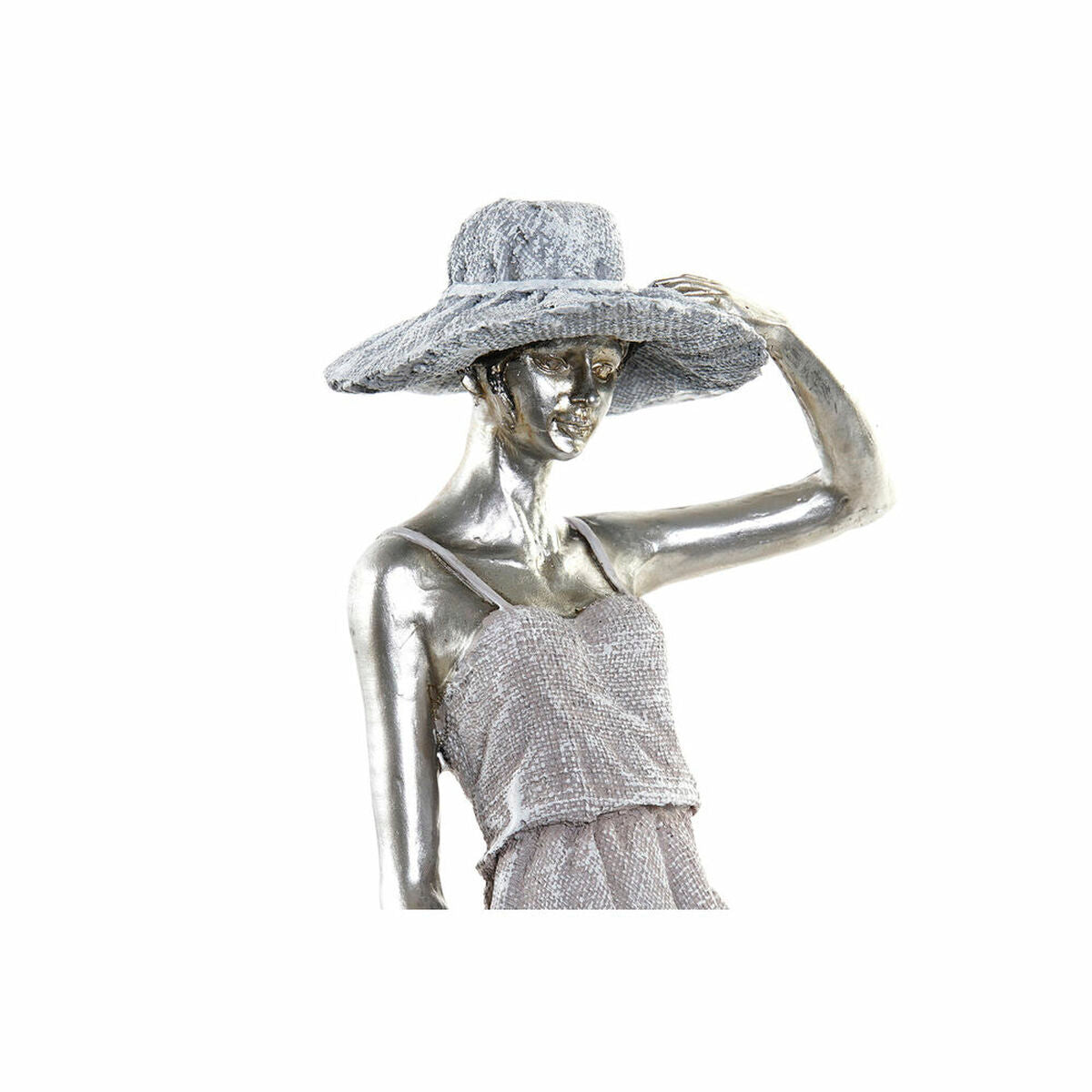 Decorative Figure DKD Home Decor Lady Silver Bicycle Metal Resin (27,5 x 9,5 x 34,5 cm)-2