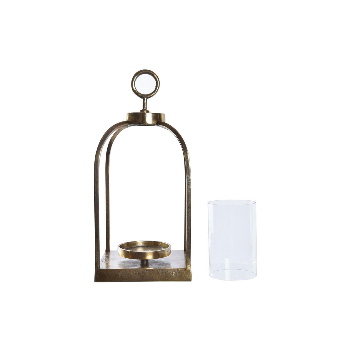 Lantern DKD Home Decor Crystal Golden Aluminium (19 x 19 x 43 cm)-3