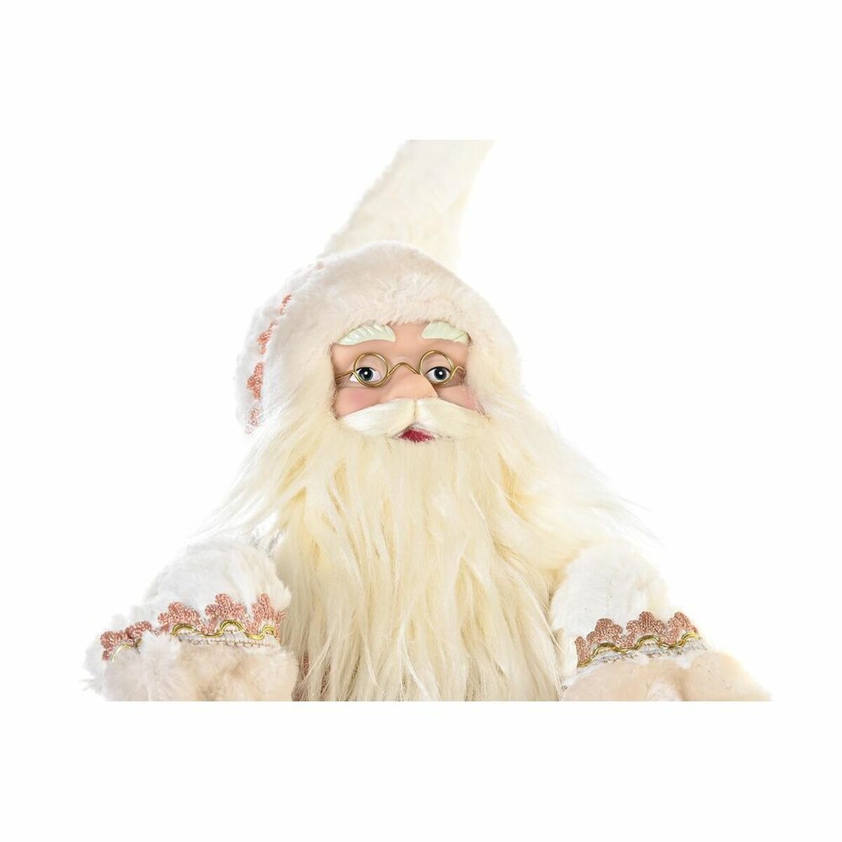 Decorative Figure DKD Home Decor Father Christmas Christmas Grey Pink Wood 42 x 22 x 50 cm-3