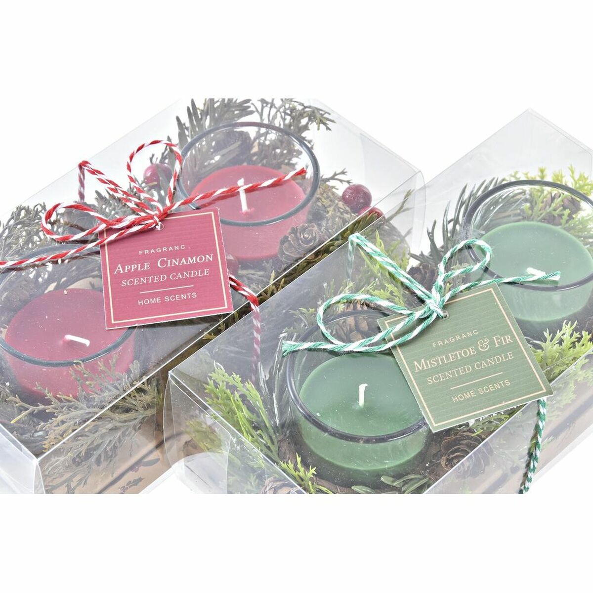 Candle Set DKD Home Decor Christmas (5,5 x 5,5 x 6 cm) (2 Units)-1