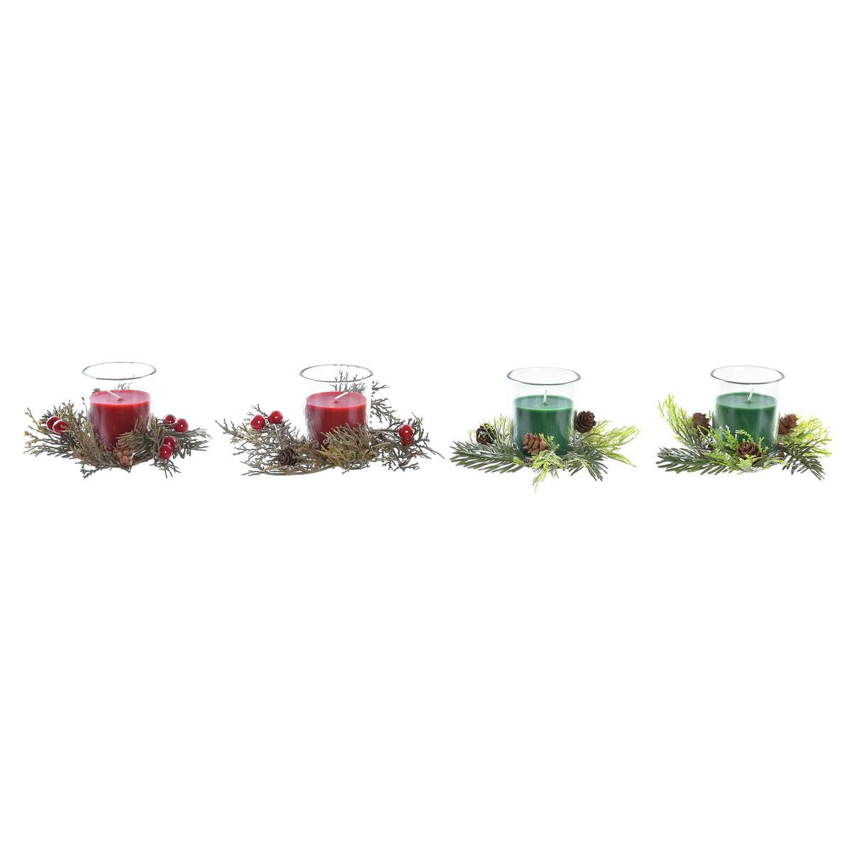 Candle Set DKD Home Decor Christmas (5,5 x 5,5 x 6 cm) (2 Units)-0