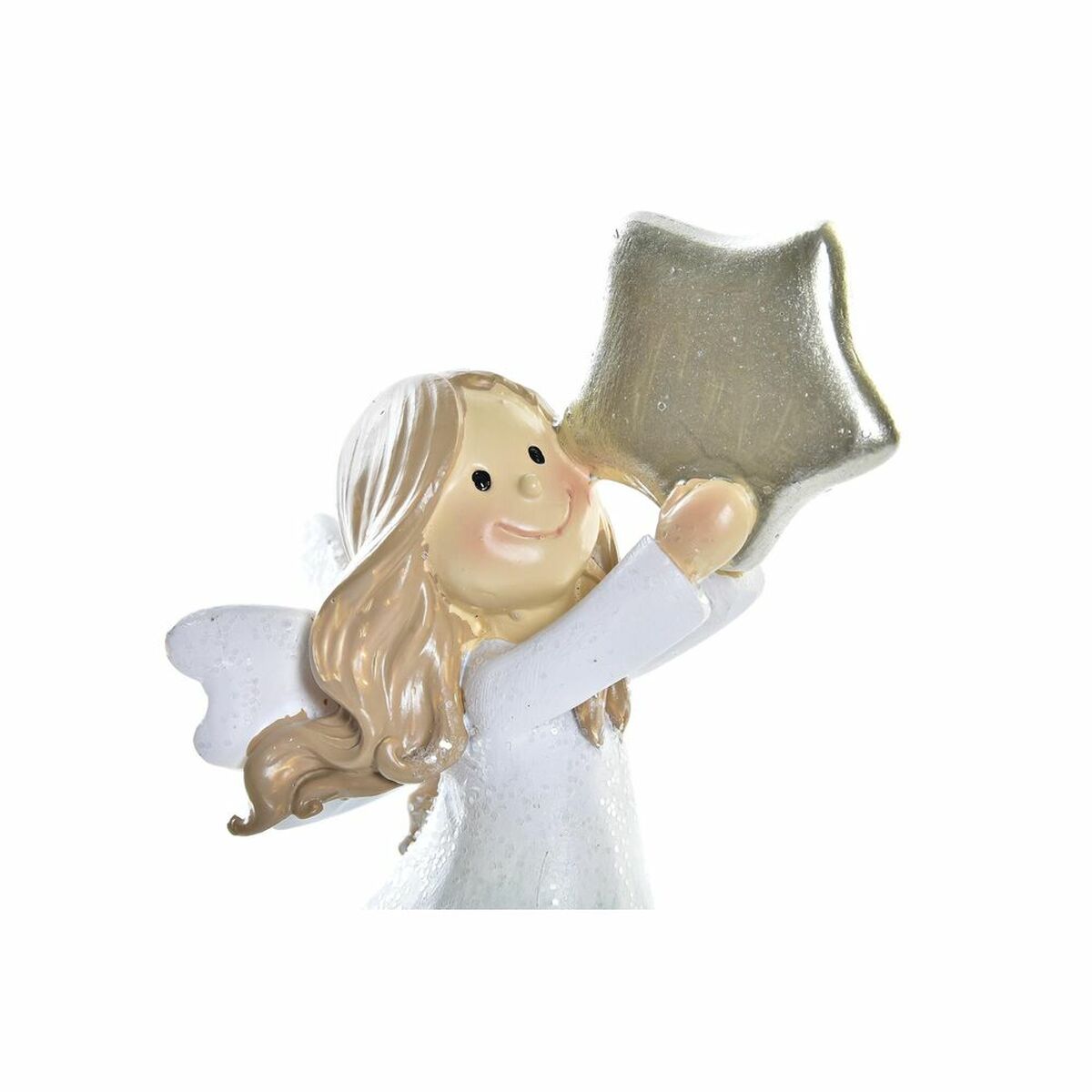 Christmas bauble DKD Home Decor Resin Angel (6 x 5,5 x 11,5 cm) (2 Units)-1