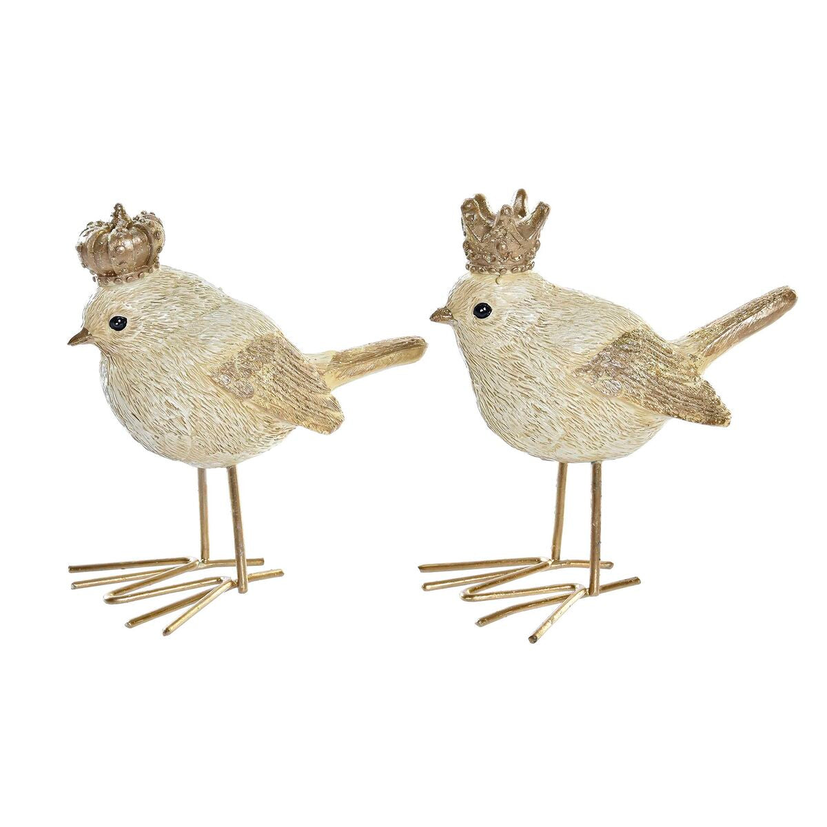 Christmas bauble DKD Home Decor Resin Bird (11 x 5 x 9,5 cm) (2 Units)-0