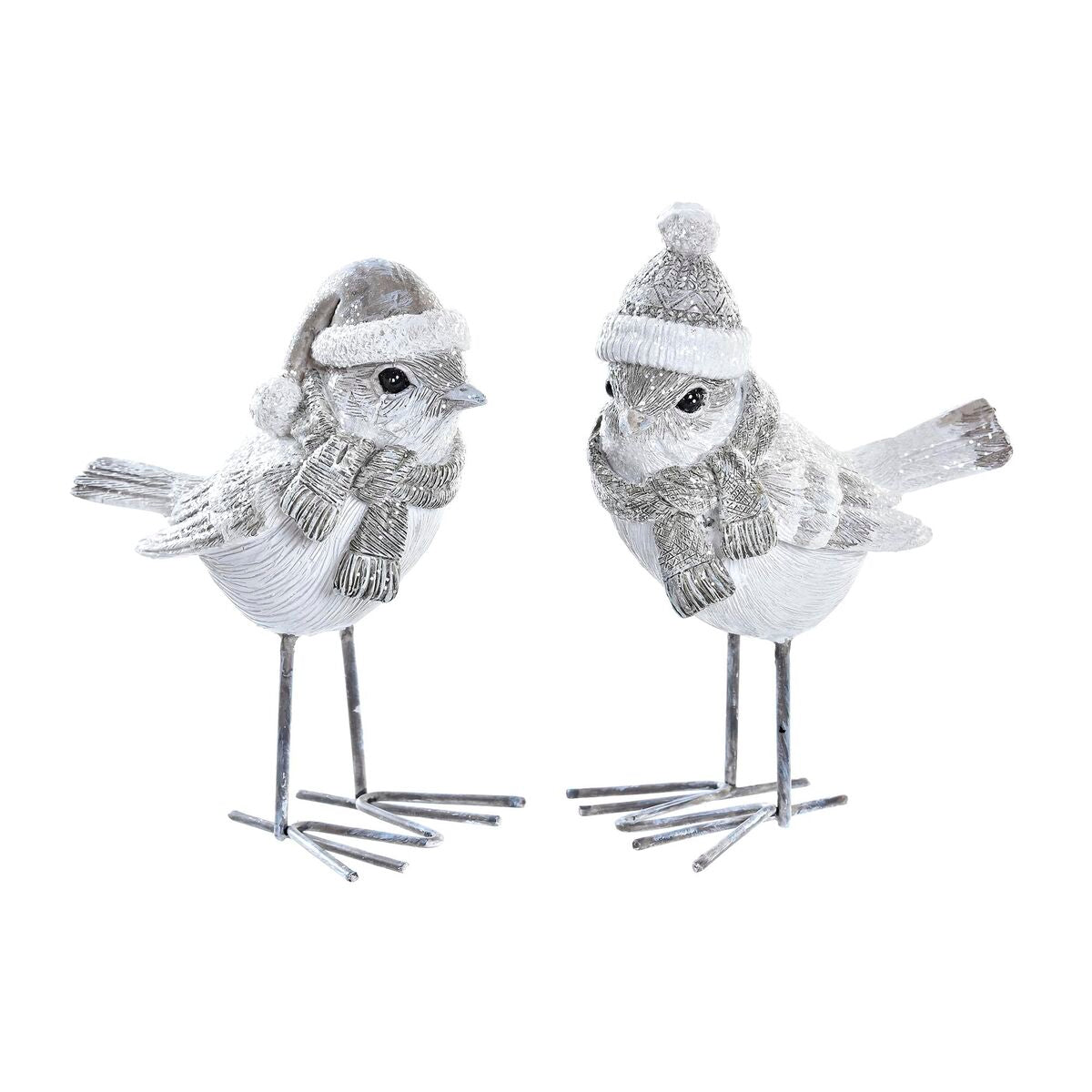 Christmas bauble DKD Home Decor Resin Bird (10,5 x 5,5 x 10,5 cm) (2 Units)-0