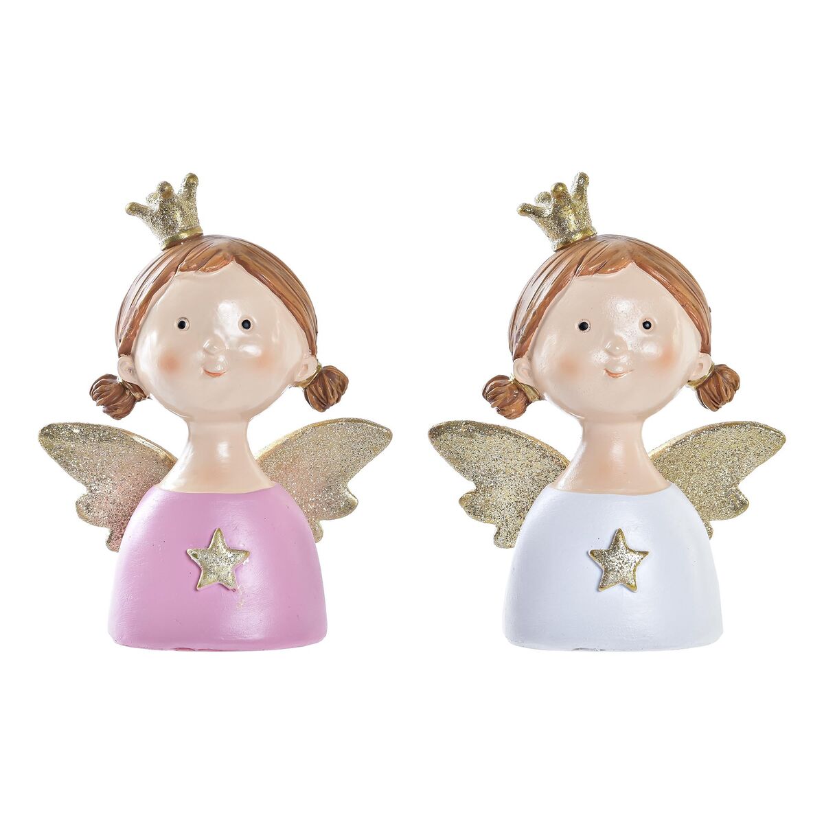 Christmas bauble DKD Home Decor Resin Angel (9 x 5 x 12 cm) (2 Units)-0