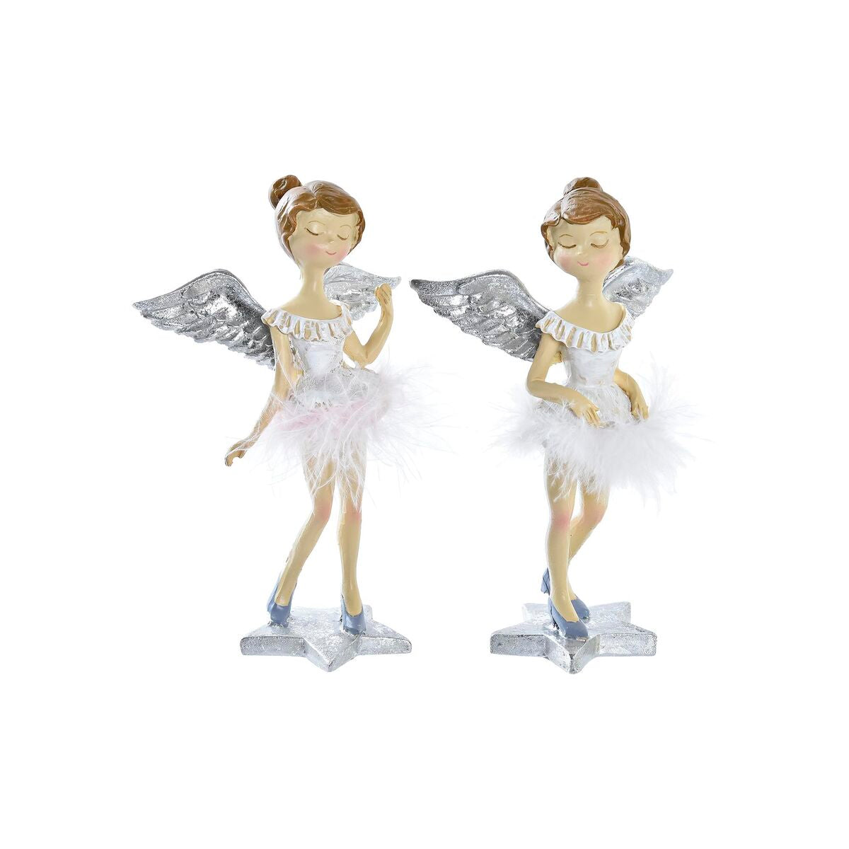 Christmas bauble DKD Home Decor Resin Angel (11 x 9 x 17 cm) (2 Units)-0