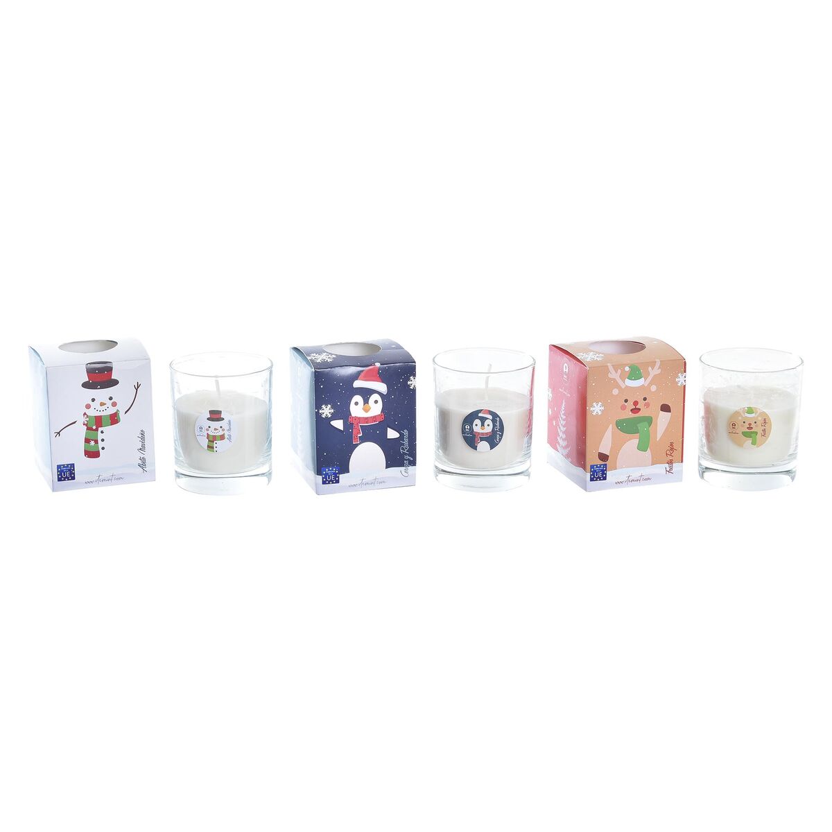 Candle DKD Home Decor Christmas Snow Doll (3 Units)-0