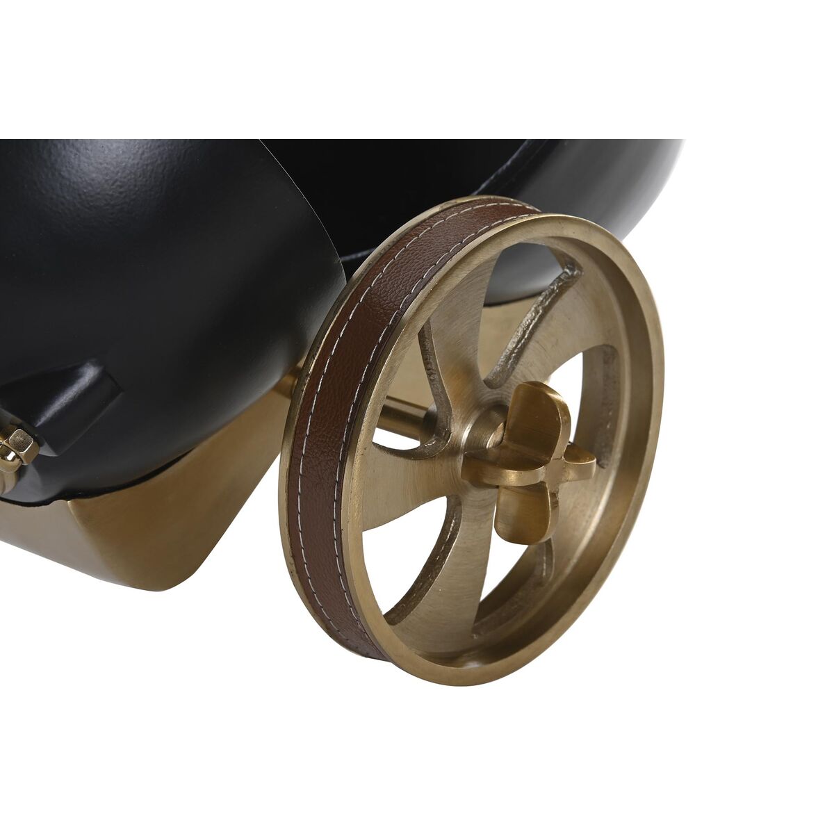 Table clock DKD Home Decor Black Golden Colonial-3