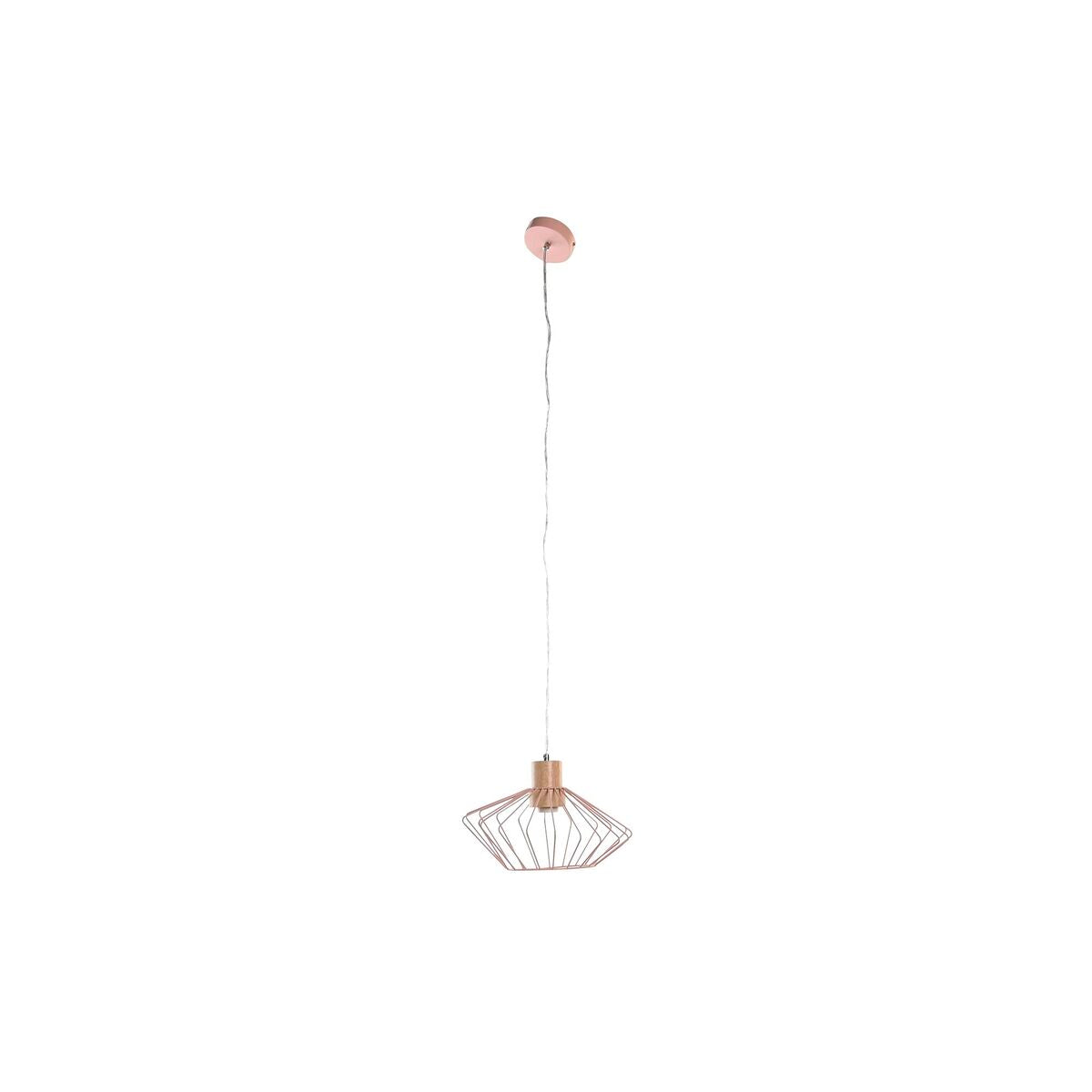 Ceiling Light DKD Home Decor 34 x 34 x 21 cm Silver Black Grey Pink Metal White 50 W 60 W Pinewood-1