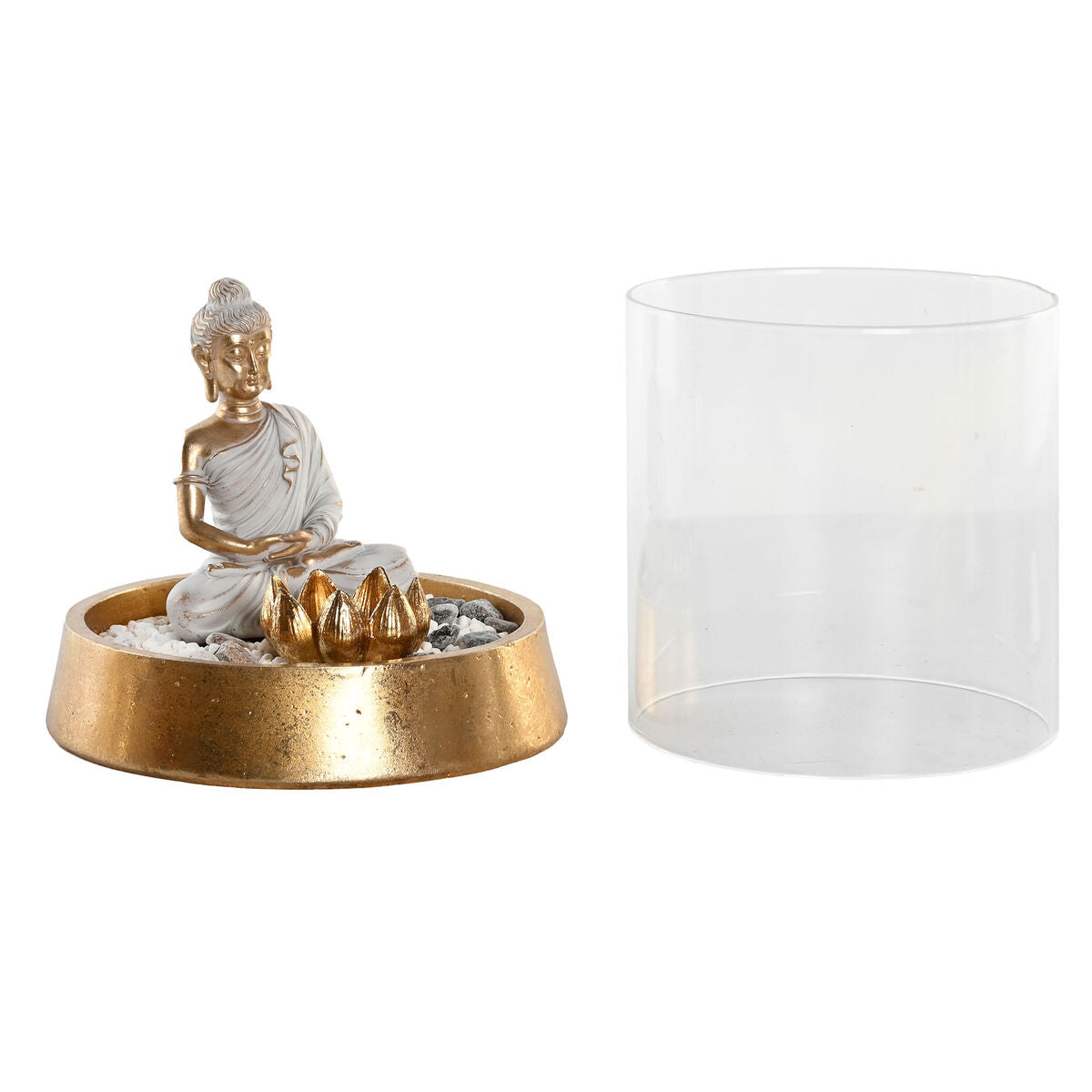 Decorative Figure DKD Home Decor Silver Golden Oriental 16 x 16 x 18 cm (2 Units)-2