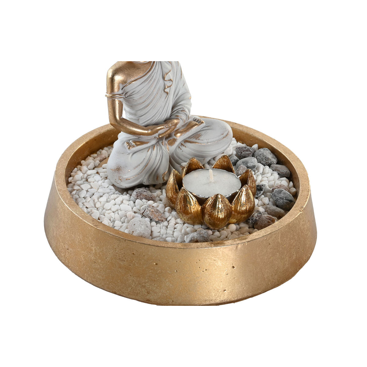 Decorative Figure DKD Home Decor Silver Golden Oriental 16 x 16 x 18 cm (2 Units)-1