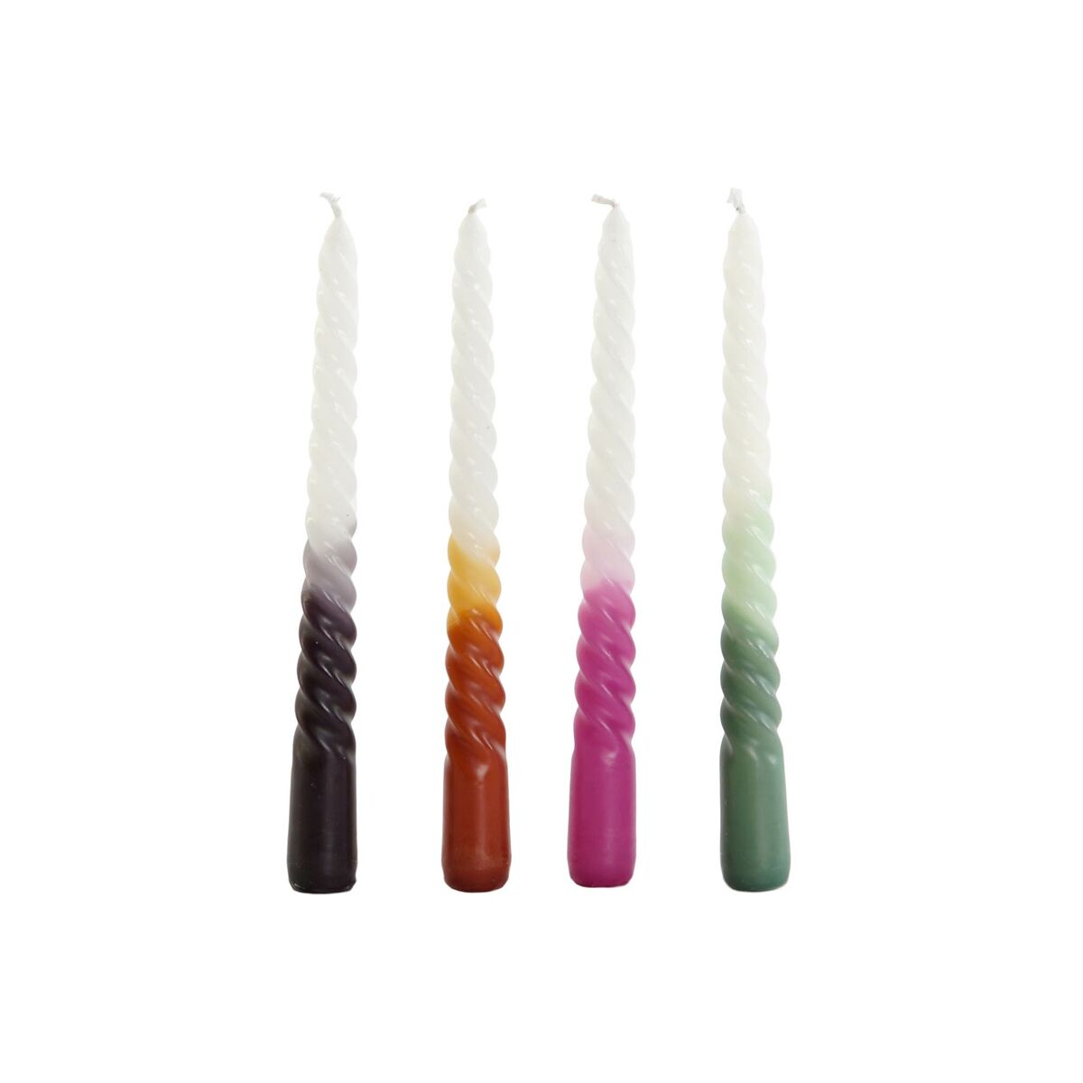 Candle Set DKD Home Decor Bicoloured 2 x 2 x 25 cm 2 x 2 x 20 cm 4 Pieces (4 Units)-1