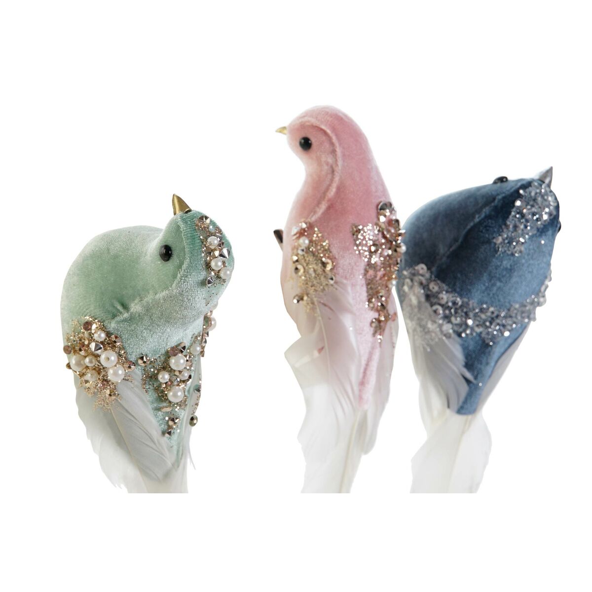 Christmas bauble DKD Home Decor Multicolour Bird 25 x 7 x 6 cm (3 Units)-3