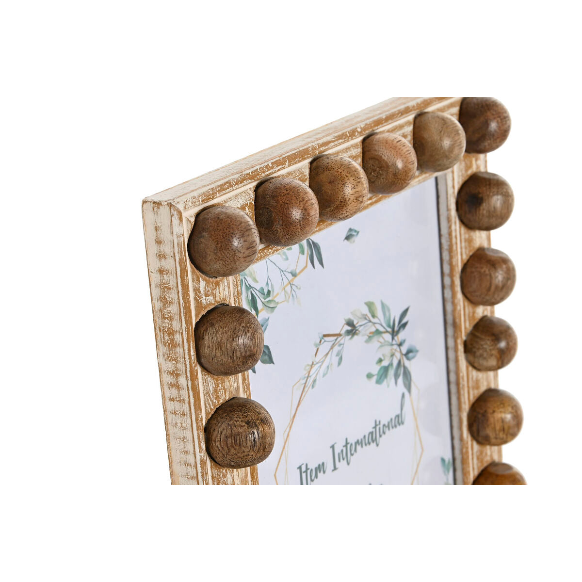 Photo frame Home ESPRIT White Brown Crystal Mango wood 21 x 3 x 26 cm-2