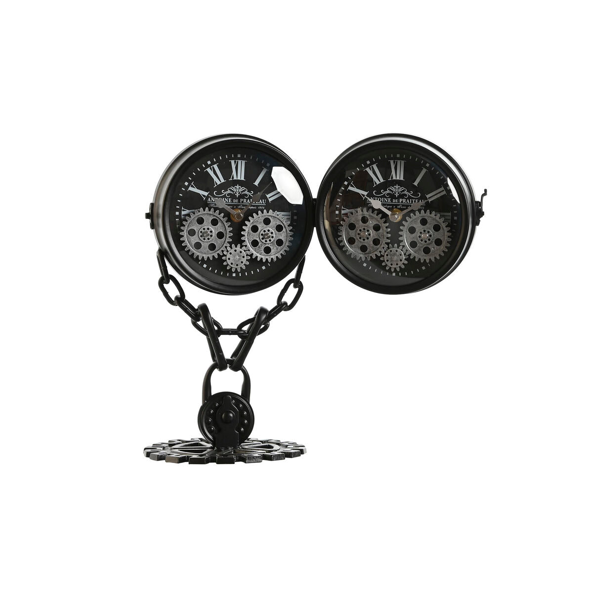 Table clock Home ESPRIT Black Silver-5