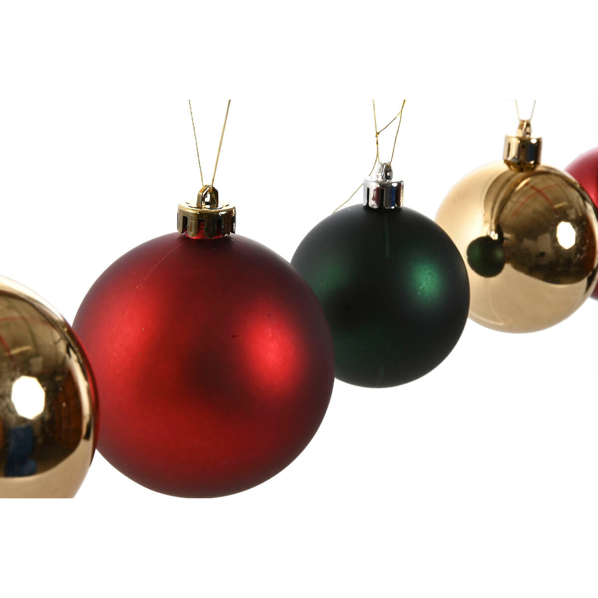 Christmas Baubles Home ESPRIT Red Green Polyethylene 25 x 25 x 25 cm (41 Pieces)-3
