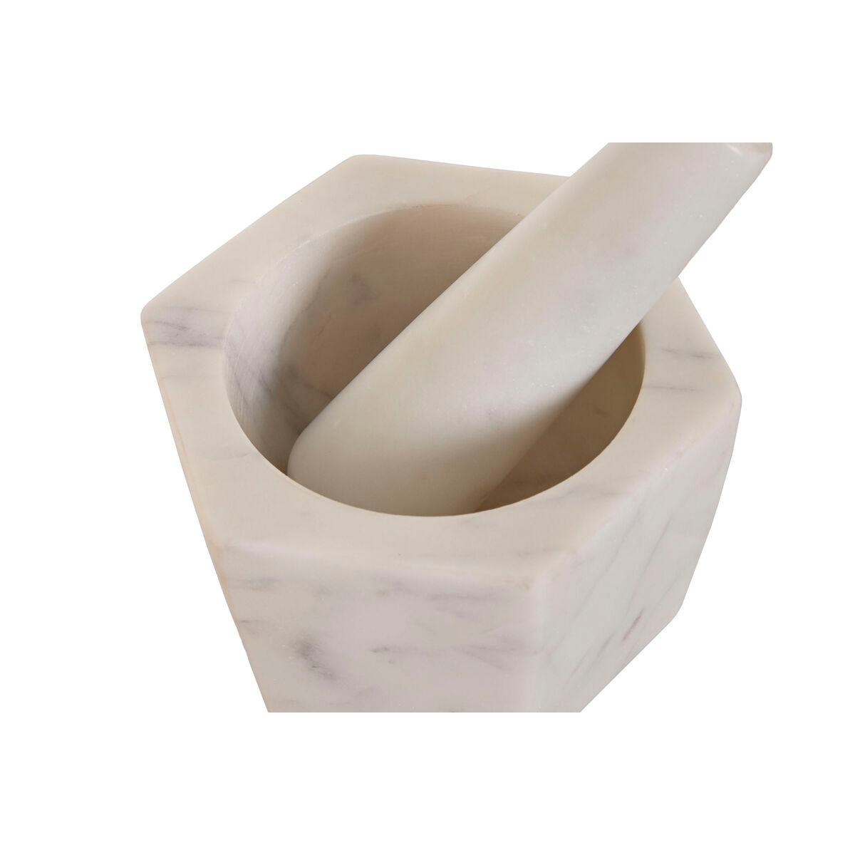 Mortar and pestle Home ESPRIT Marble 12,5 x 12,5 x 8 cm-3