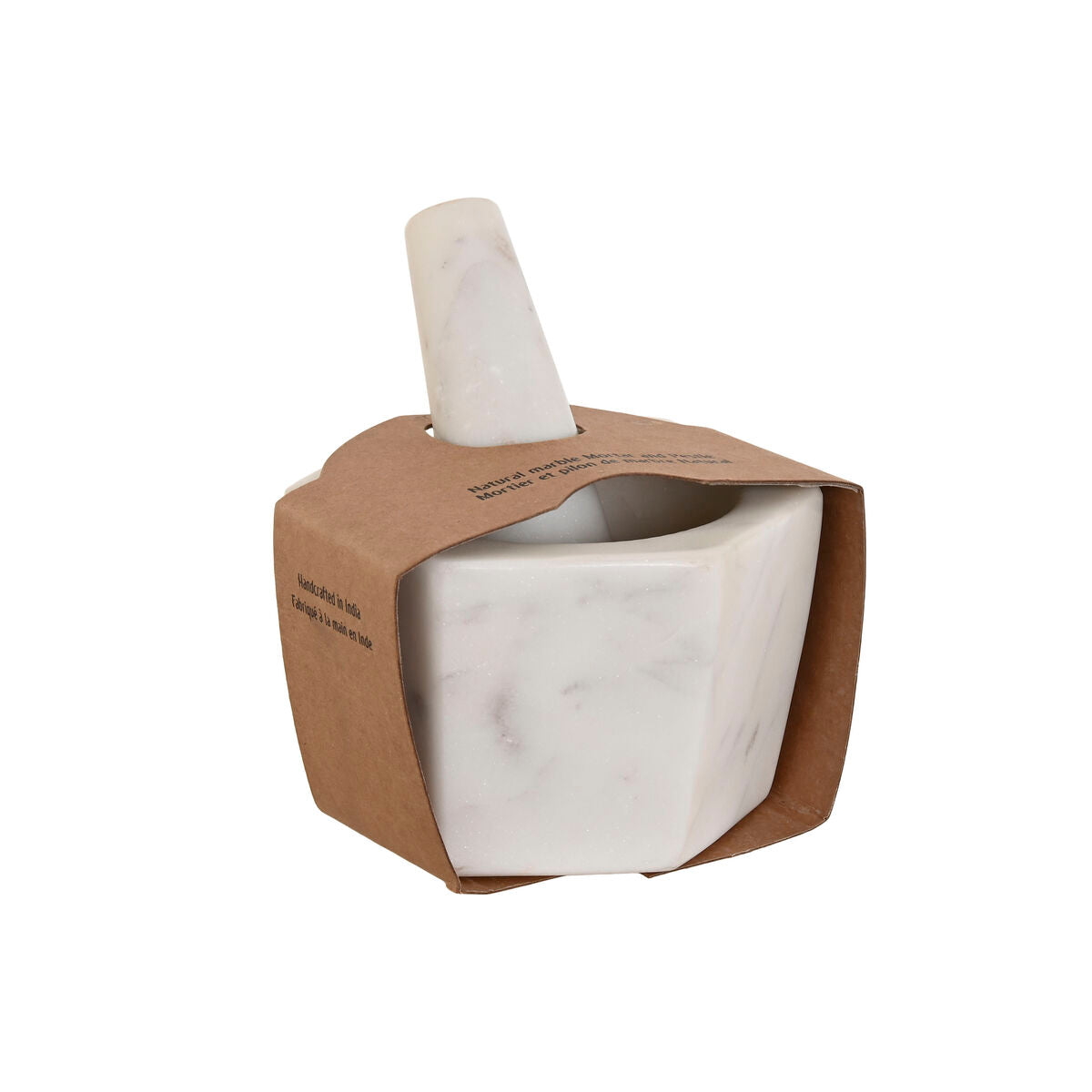 Mortar and pestle Home ESPRIT Marble 12,5 x 12,5 x 8 cm-2