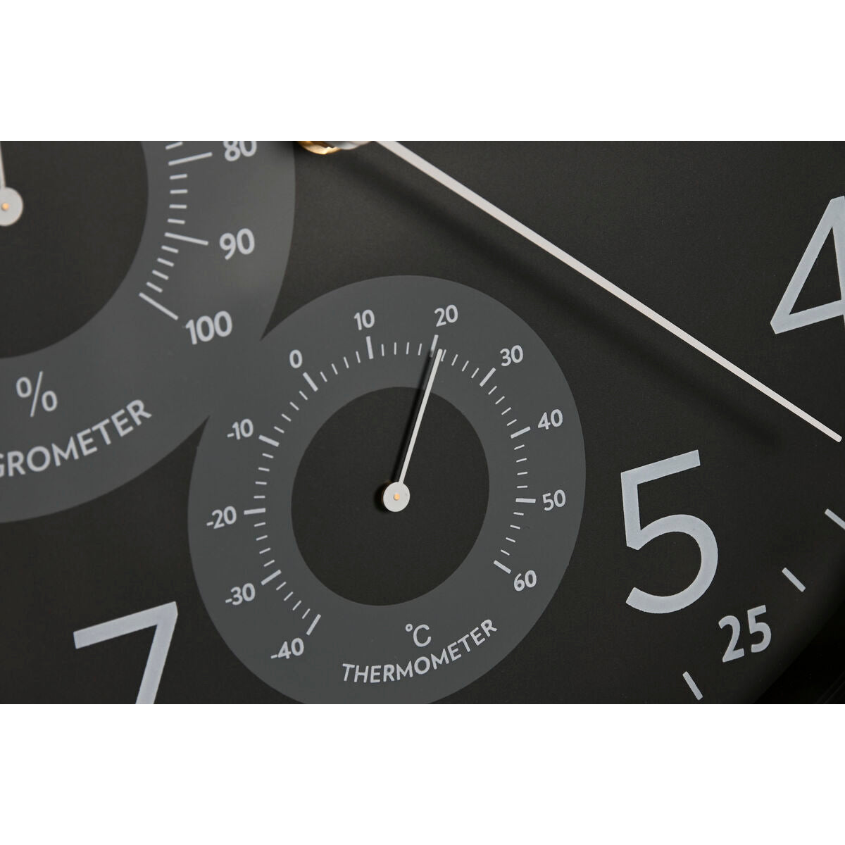 Wall Clock Home ESPRIT Black Grey PVC 30 x 4,7 x 30 cm (2 Units)-2