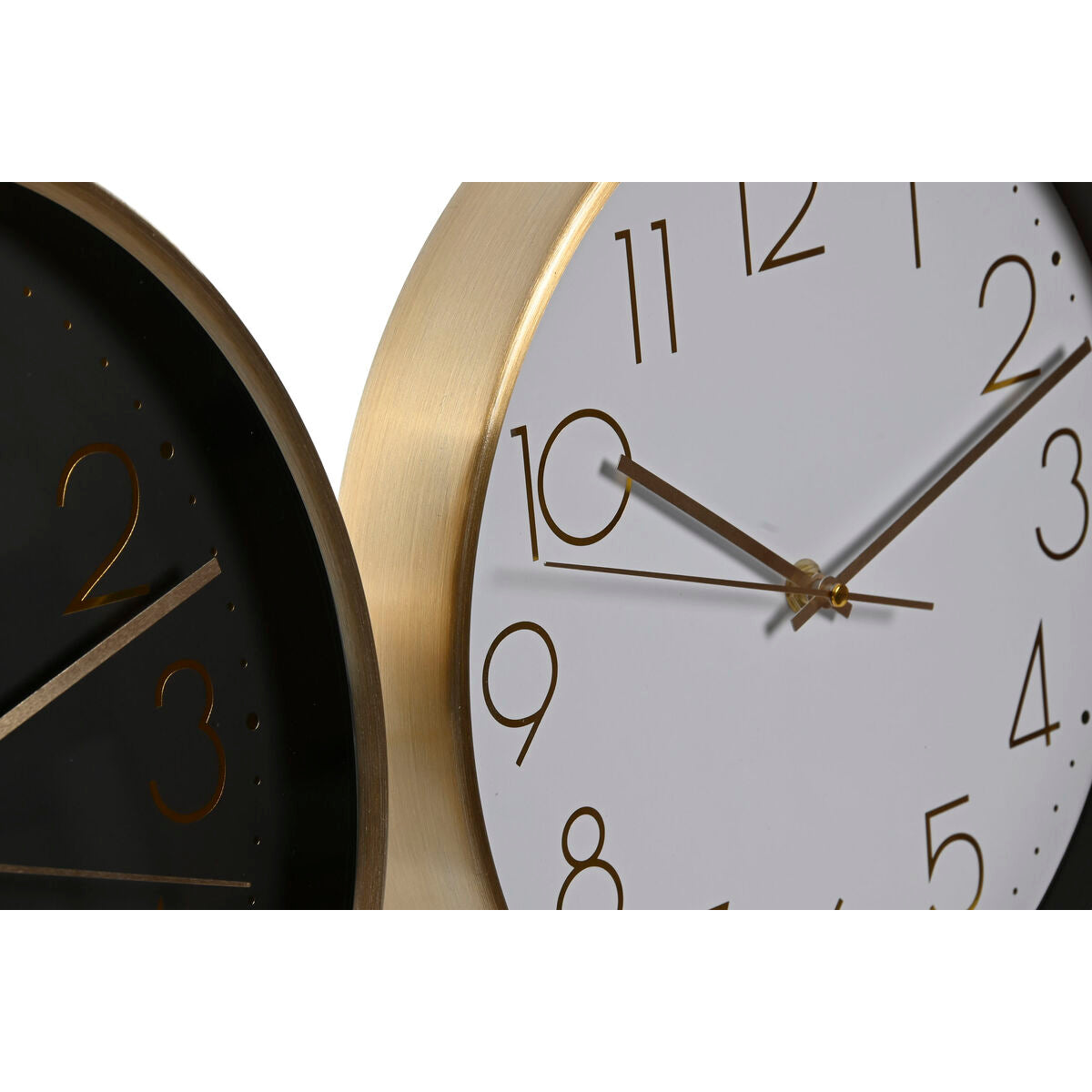 Wall Clock Home ESPRIT White Black Aluminium 30 x 4,3 x 30 cm (2 Units)-3