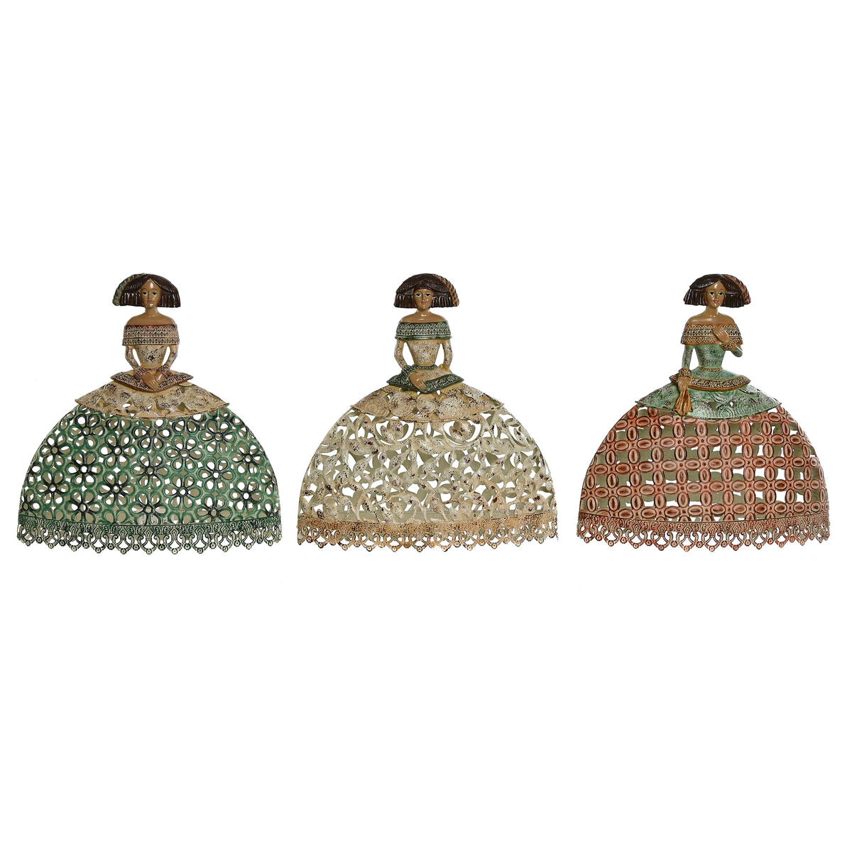 Decorative Figure Home ESPRIT Multicolour Metal Resin 27 x 10 x 29,5 cm (3 Units)-0
