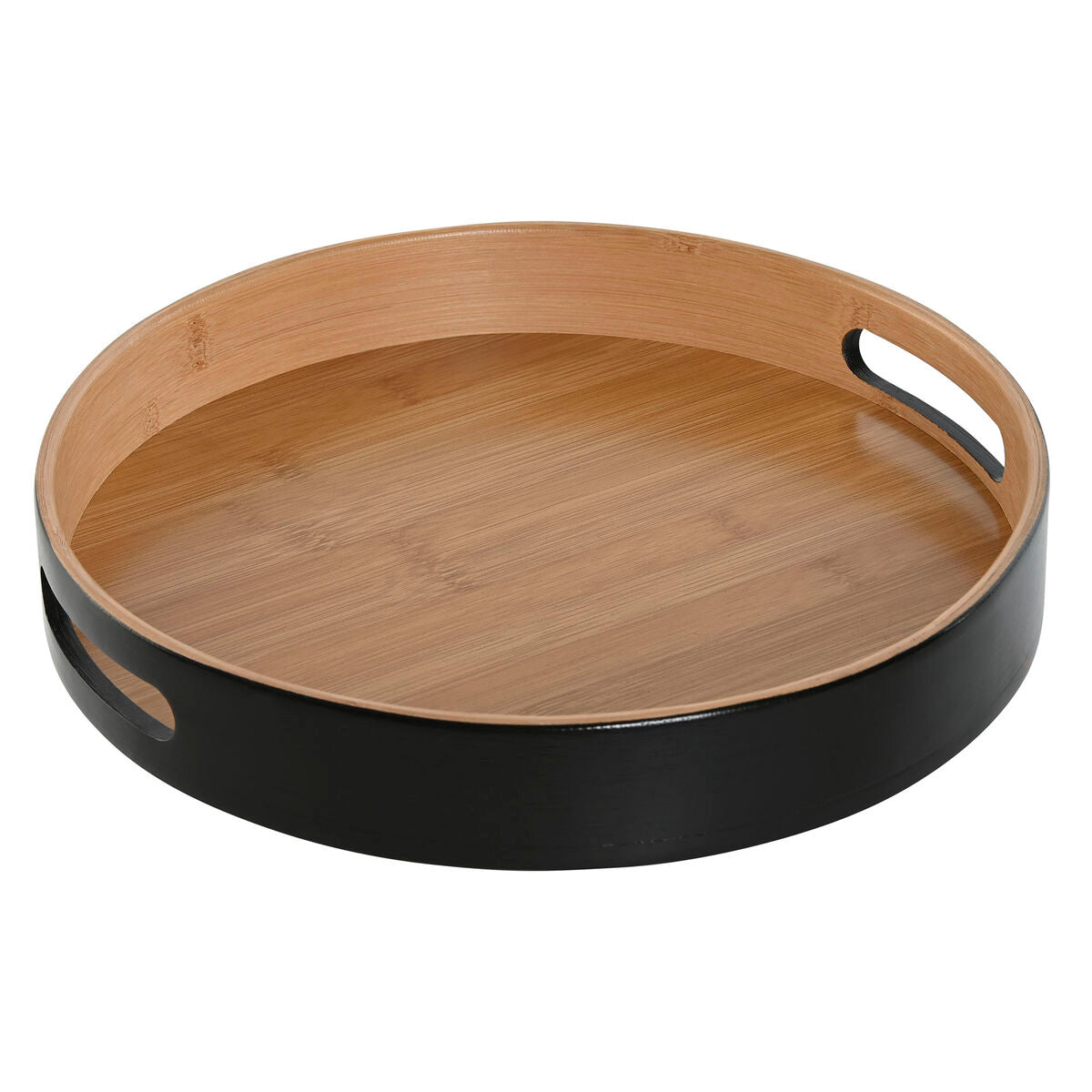 Snack tray Home ESPRIT Black Natural Modern 30 x 30 x 5 cm-0