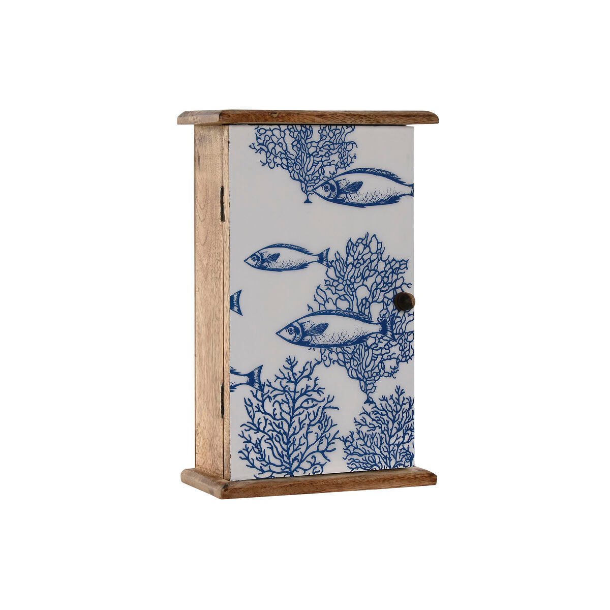 Key cupboard Home ESPRIT Blue White Natural 18 x 7,5 x 28 cm-3