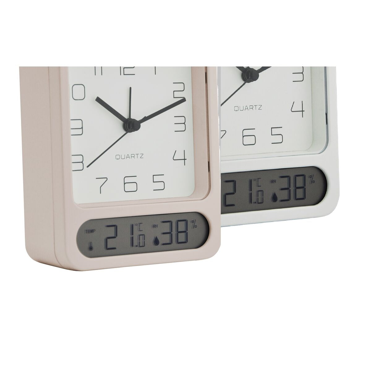 Table clock Home ESPRIT White (2 Units)-3
