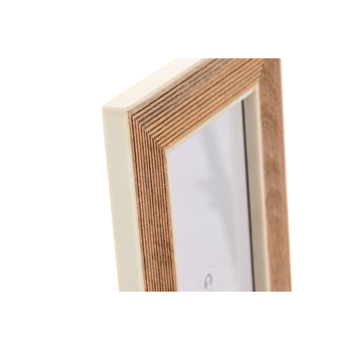 Photo frame Home ESPRIT White Natural Resin Mango wood Urban-2