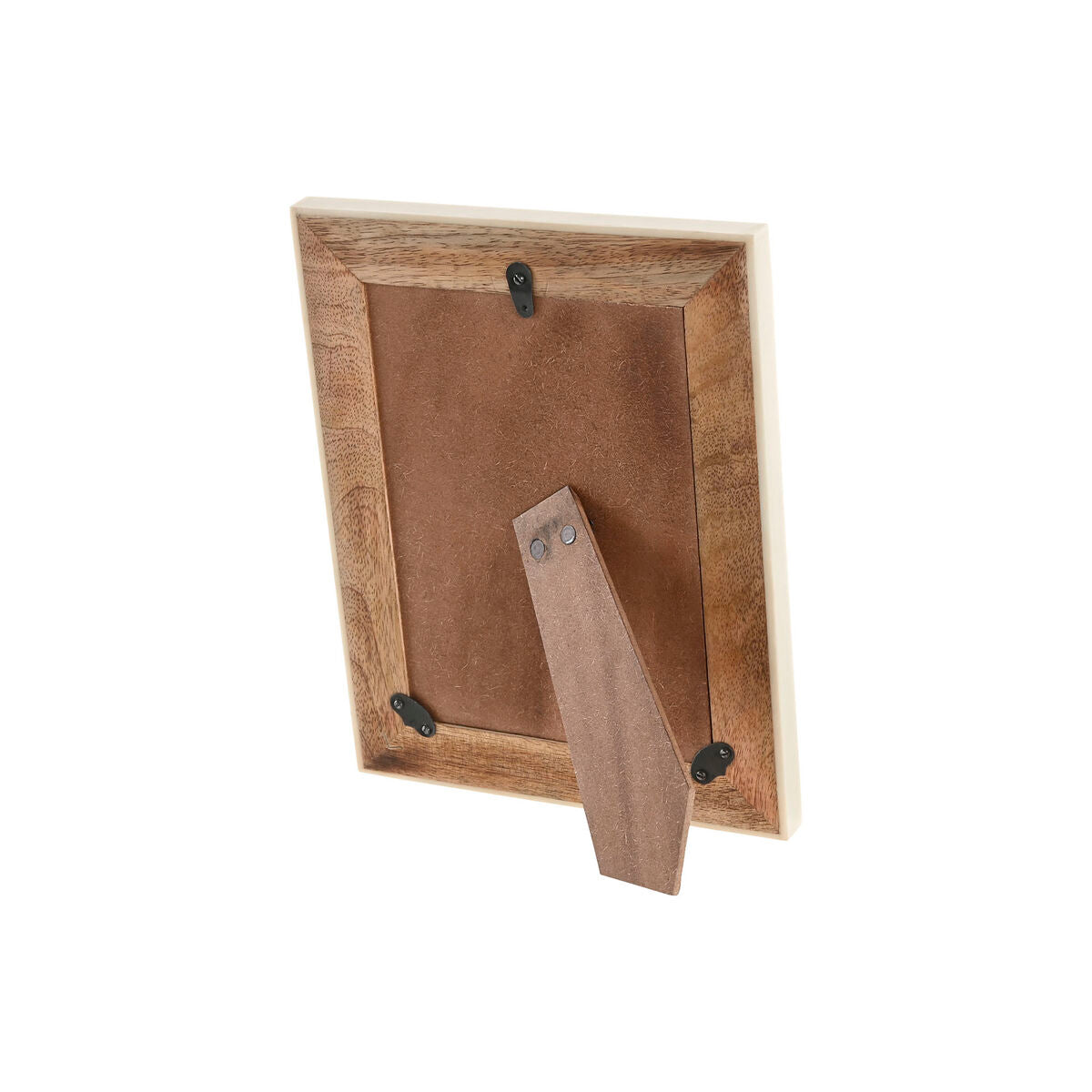 Photo frame Home ESPRIT White Natural Resin Mango wood Urban-1