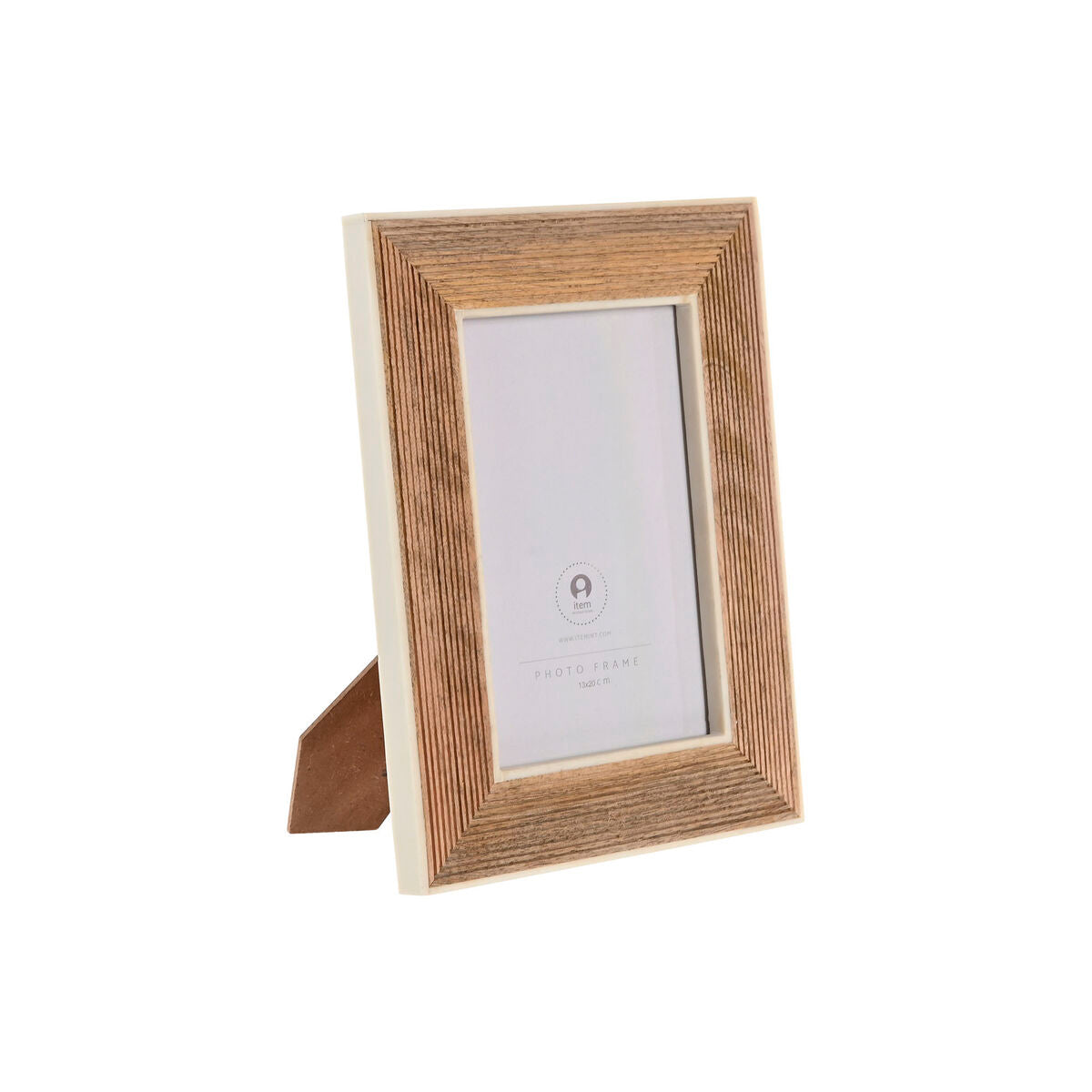 Photo frame Home ESPRIT White Natural Resin Mango wood Urban-0