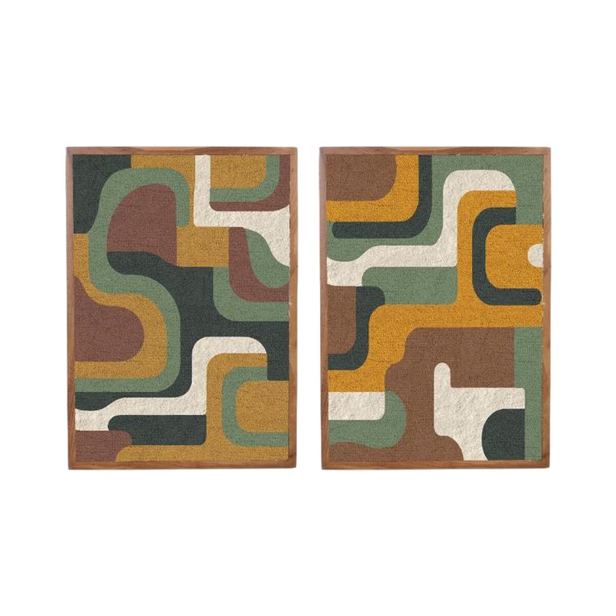 Painting Home ESPRIT Green Mustard Modern Urban 75 x 3 x 105 cm (2 Units)-0