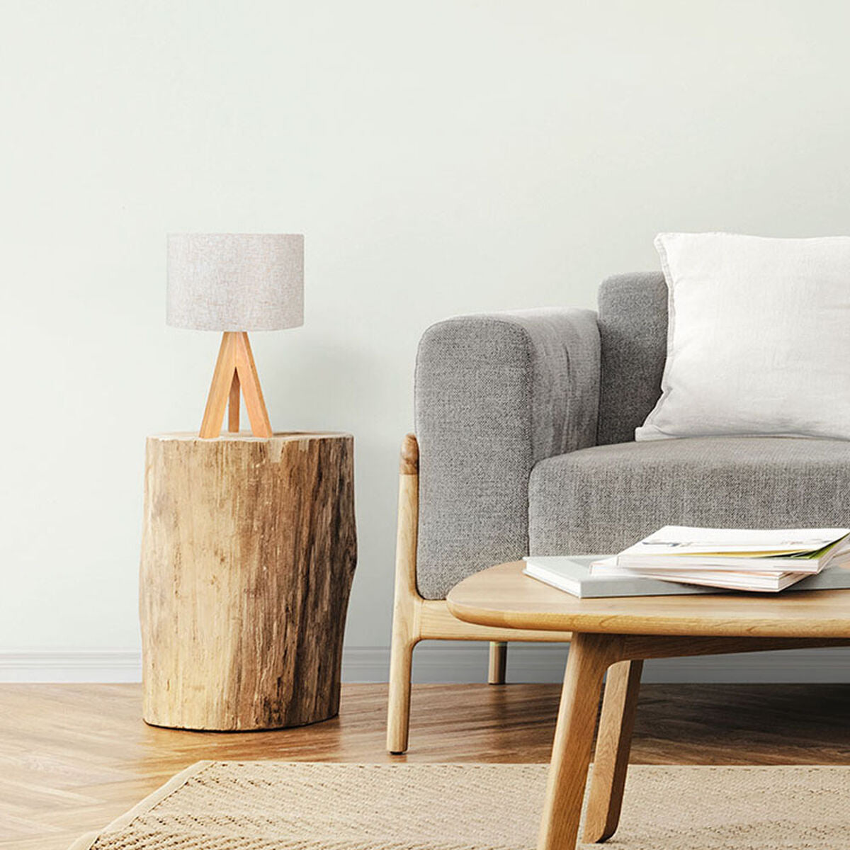 Desk lamp EDM 32160 Wood Cloth 18 x 18 x 30 cm E27-1
