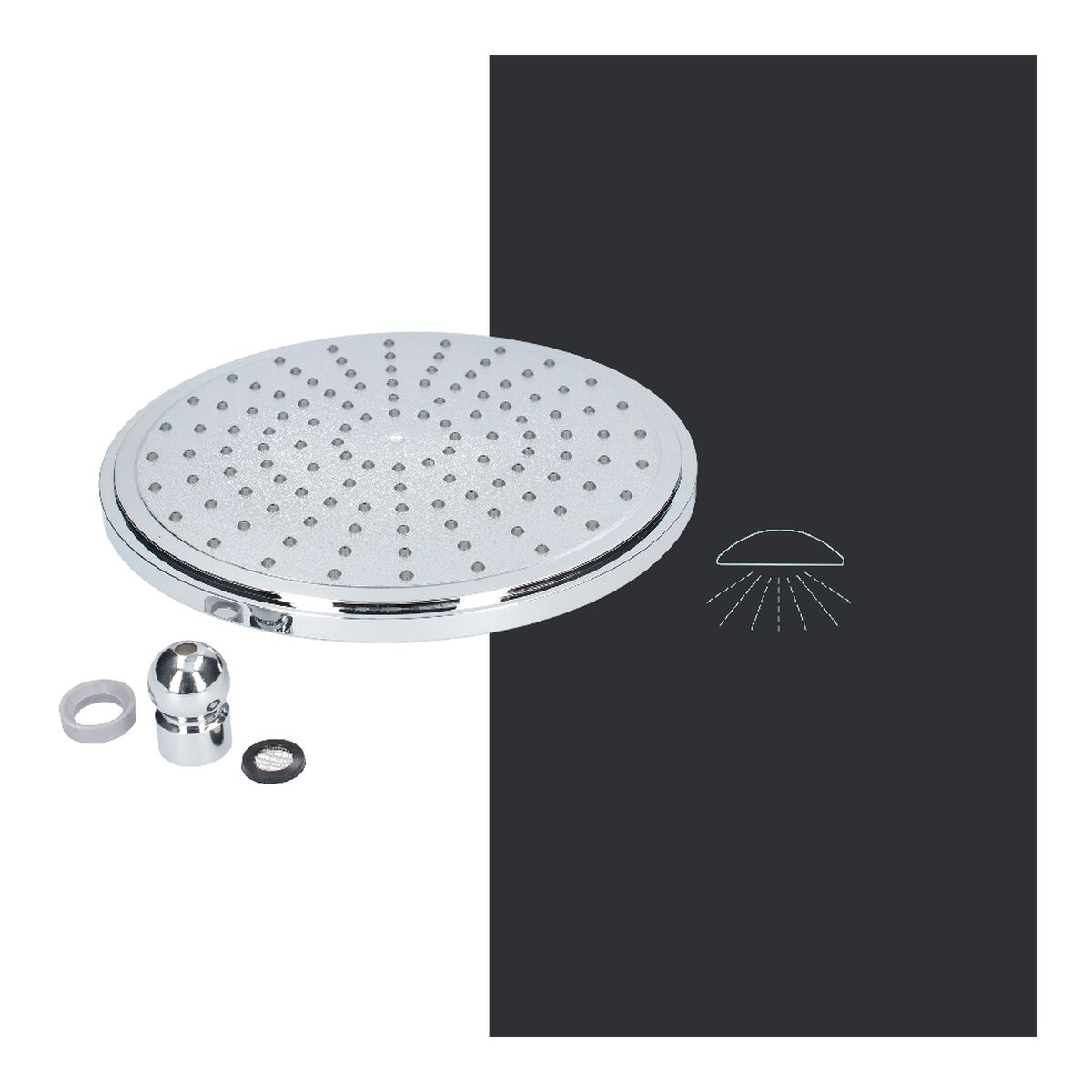 Shower Rose Fontastock ASÓN ABS Ø 20 cm-5