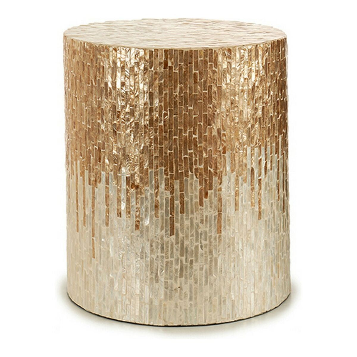 Bench Golden Silver White Beige Mother of pearl Particleboard-0