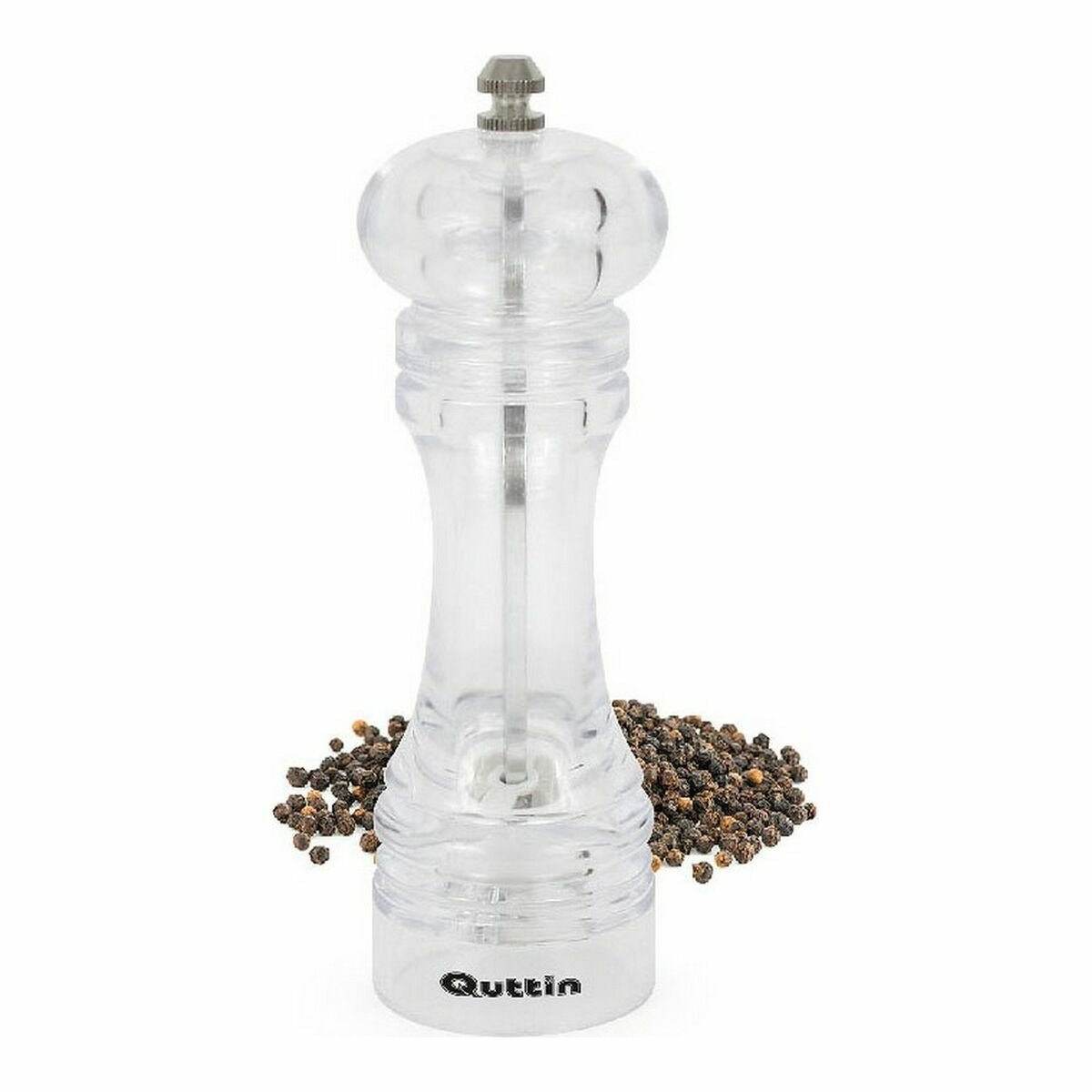 Pepper Mill Quttin Transparent 6,5 x 6,5 x 19 cm-2