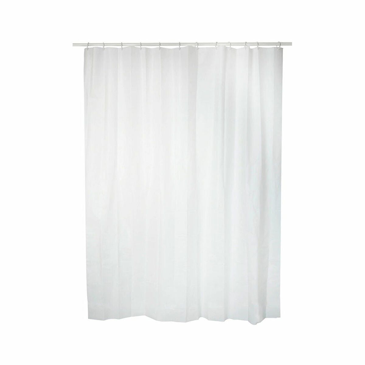 Shower Curtain Exma White PVC 140 x 180 cm-0
