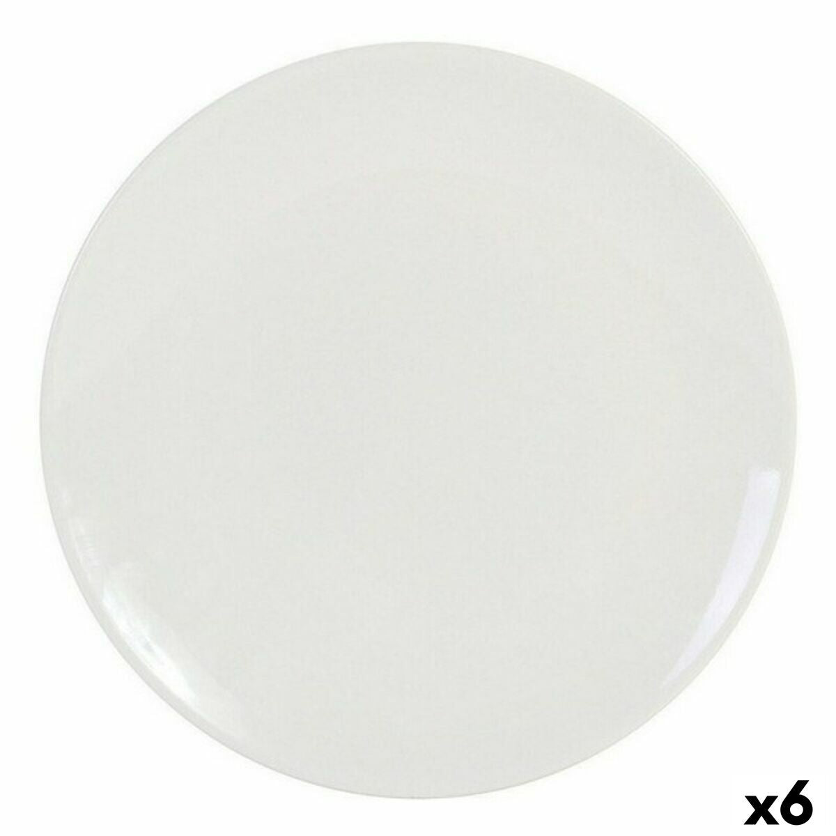 Flat Plate La Mediterránea GR39659 Stoneware Ivory (6 Units) (26 cm)-0