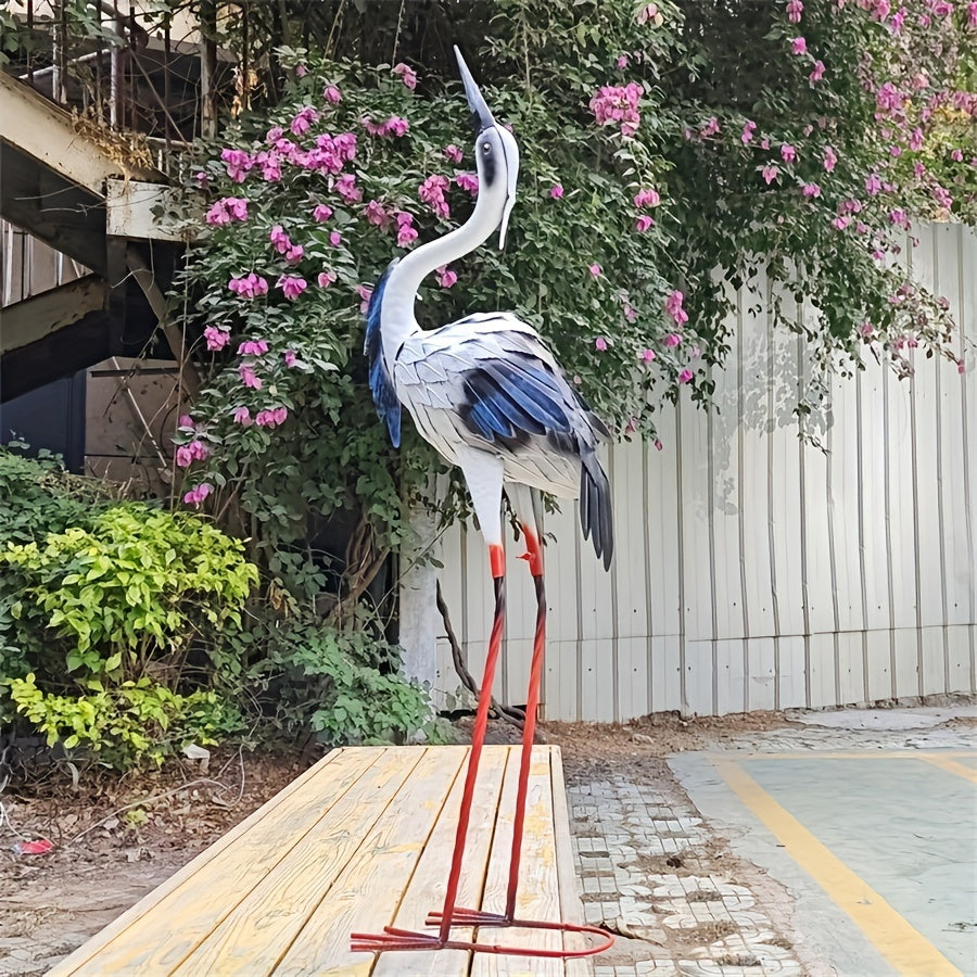 Crane Statues Iron Garden Decor (2pcs)-2