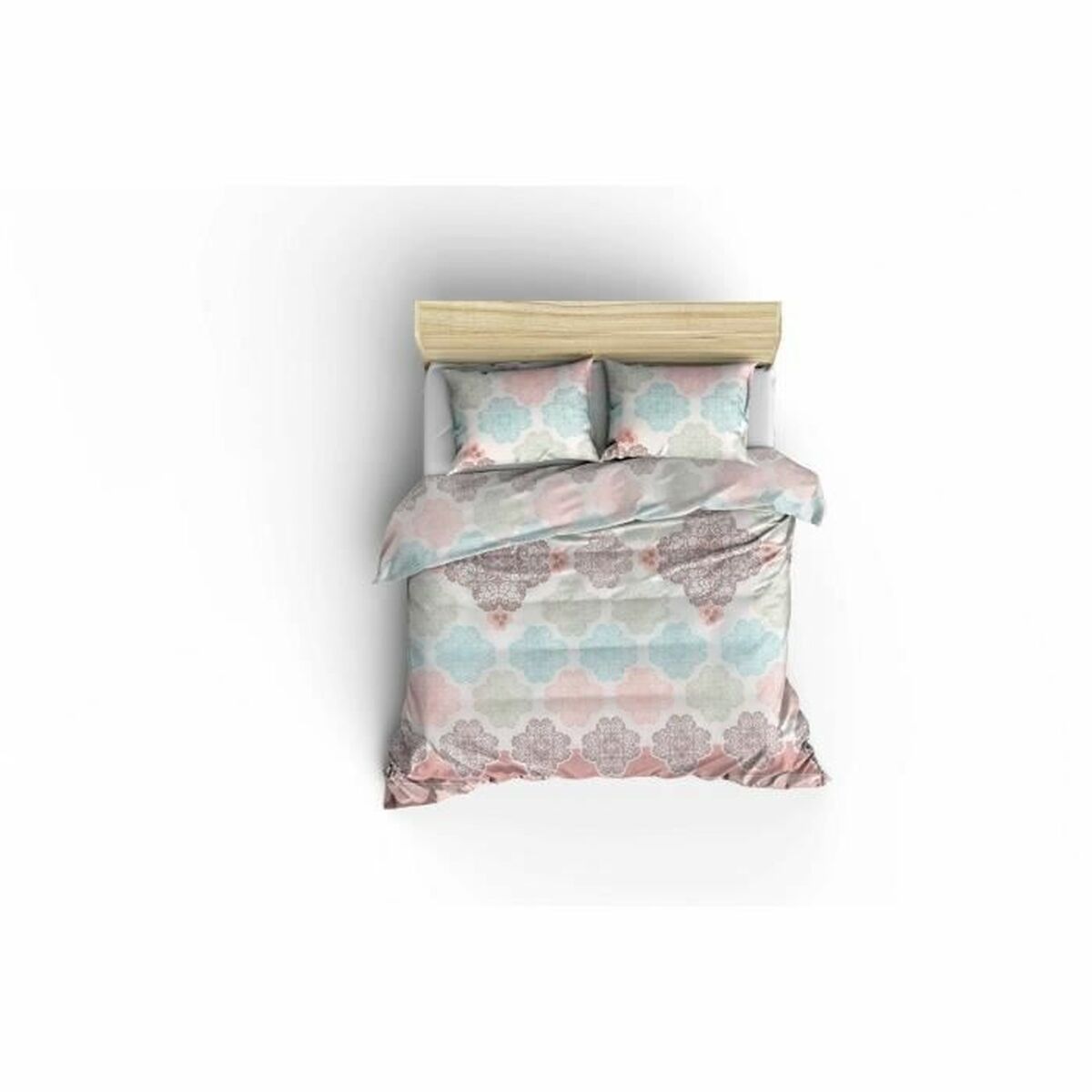 Duvet cover set Turquoise Super king 3 Pieces-3