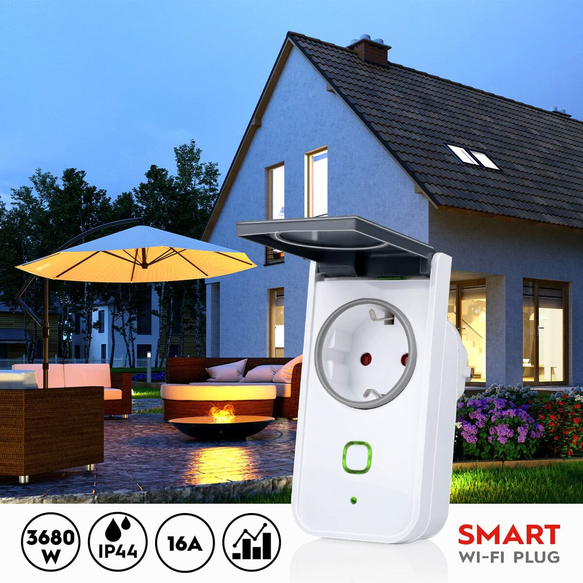 Smart Plug Alpina Smart Home Exterior Wi-Fi 230 V 16 A-2