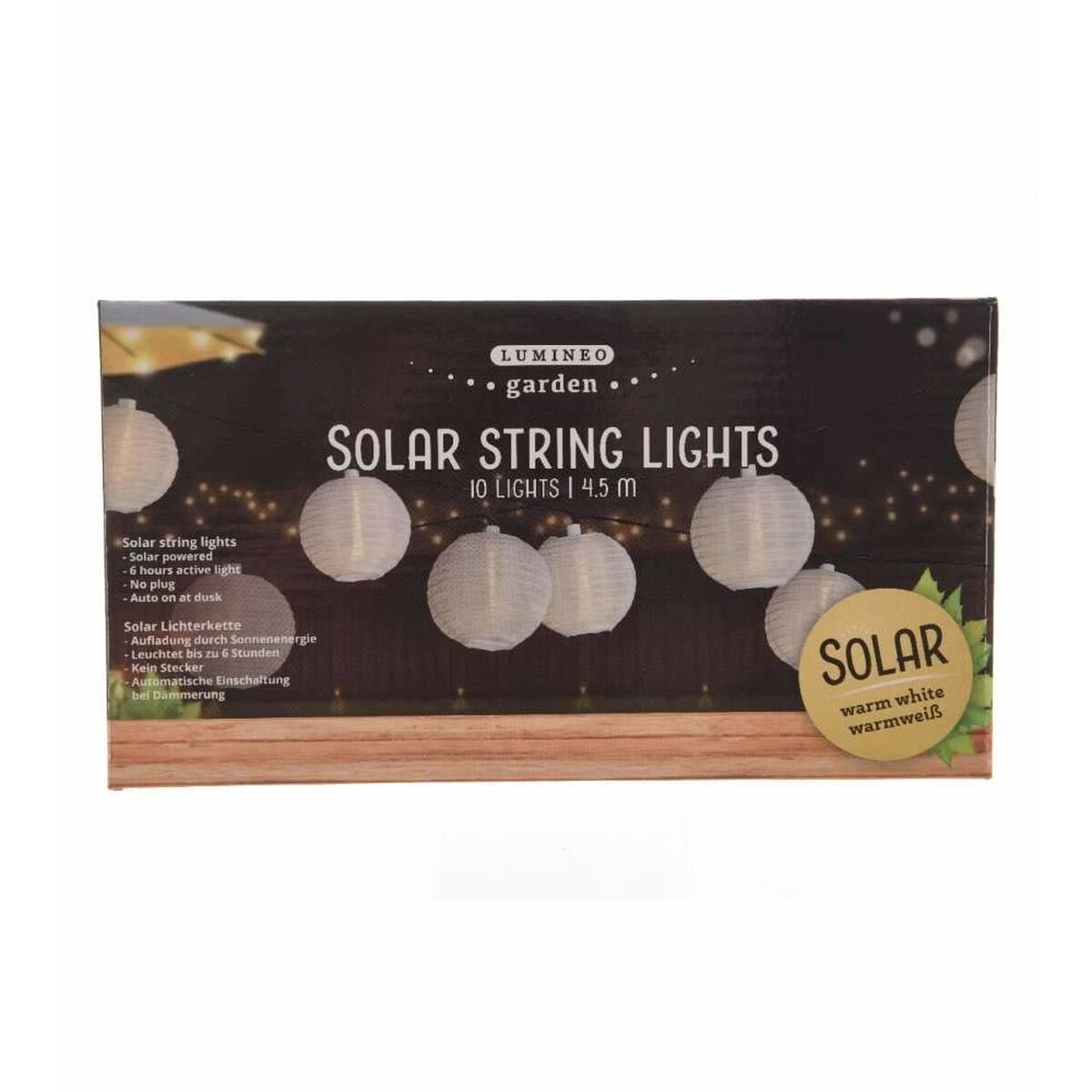 Wreath of LED Lights Lumineo Exterior Solar White (7,5 m)-1