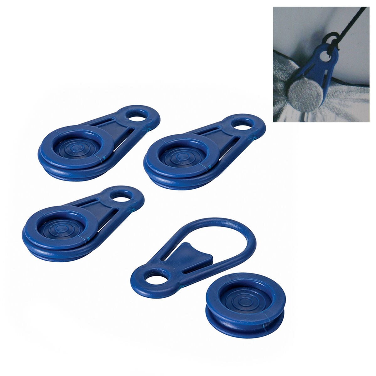 Awning and tarpaulin clamps set Bensontools Clip Blue 6 Units Ø 0,44 x 8,3 cm-0