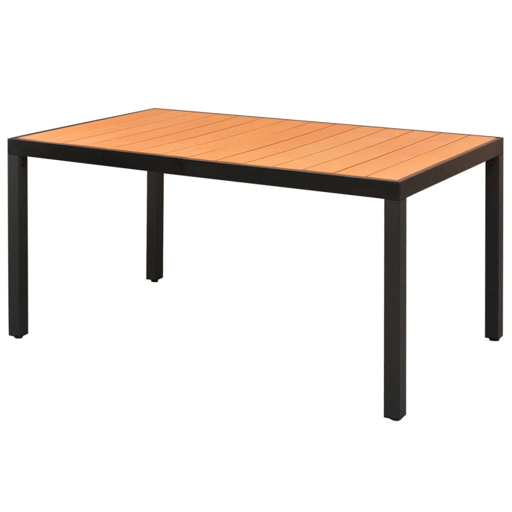 vidaXL Patio Table Outdoor Dining Table Garden Porch Furniture Aluminum WPC-3