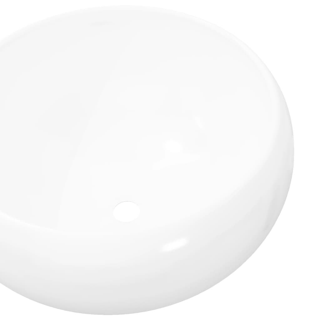 NNEVL Basin Round Ceramic White 40x15 cm-3