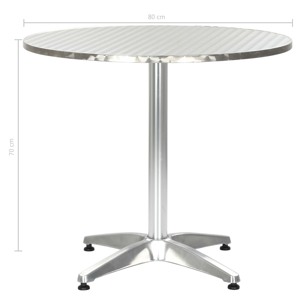 vidaXL Bistro Table Outdoor Side Table Garden Porch Deck Furniture Aluminum-3
