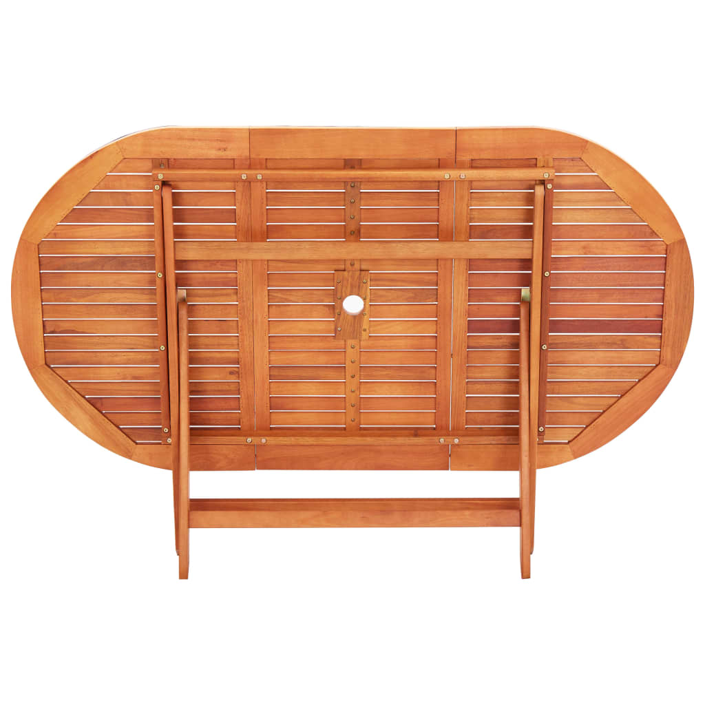 vidaXL Patio Dining Set Outdoor Furniture Solid Wood Eucalyptus and Textilene-4