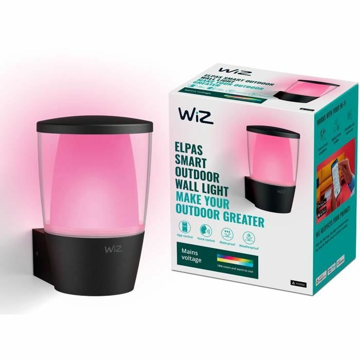 Wall Light Wiz Black Metal Plastic 950 Lm-5