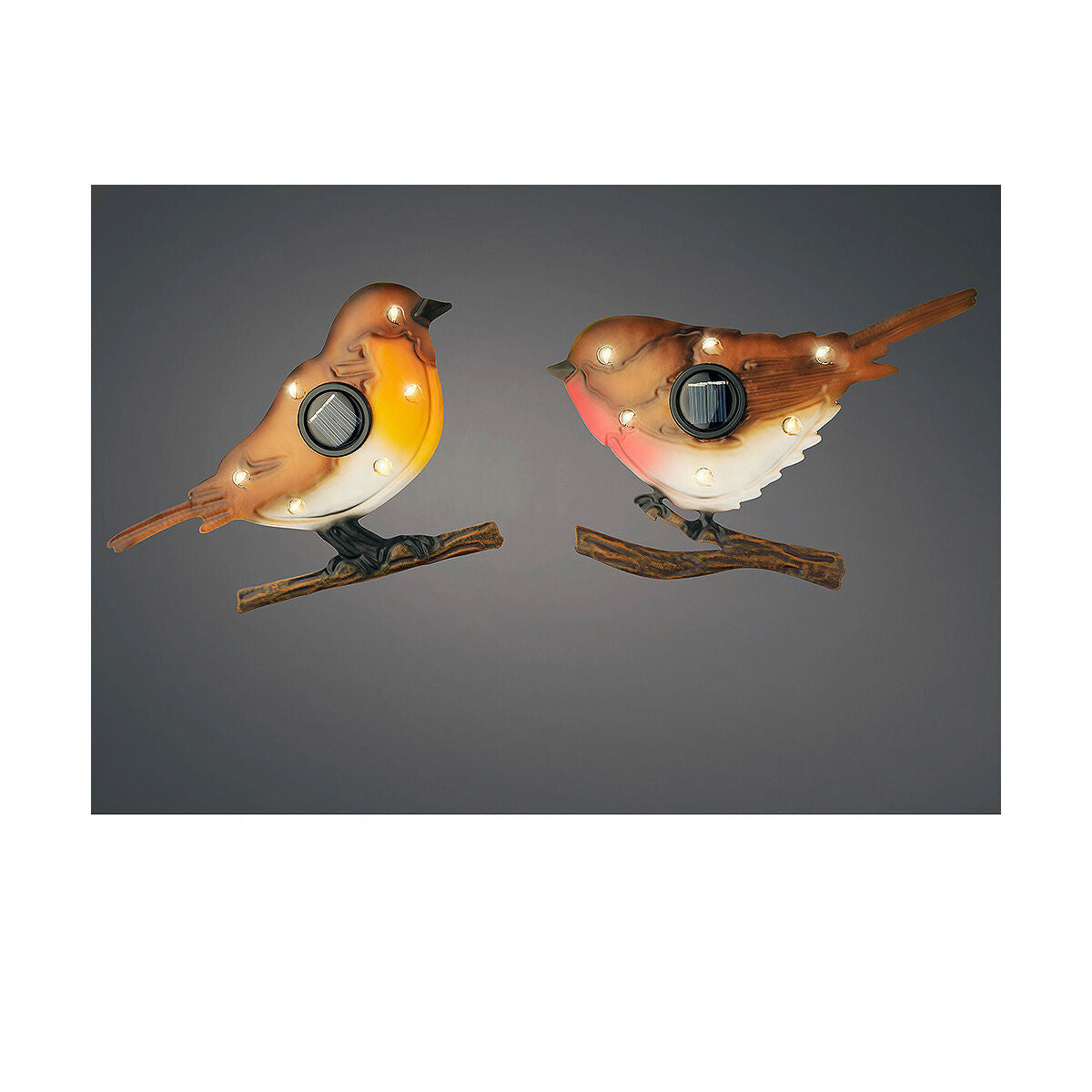 Decorative Garden Figure Lumineo 894881 Metal Bird 18 x 4,5 x 13 cm-1