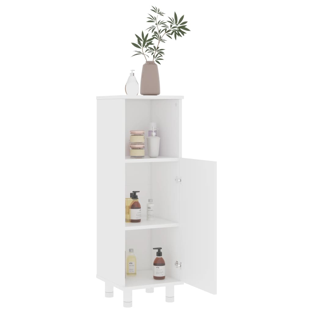 NNEVL Bathroom Cabinet White 30x30x95 cm Chipboard-2